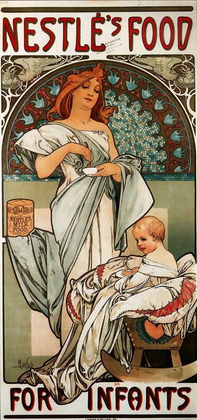 Nestles Food for Infants de Alphonse Mucha